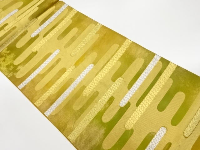 JAPANESE KIMONO / VINTAGE FUKURO OBI / WOVEN EGASUMI PATTERN